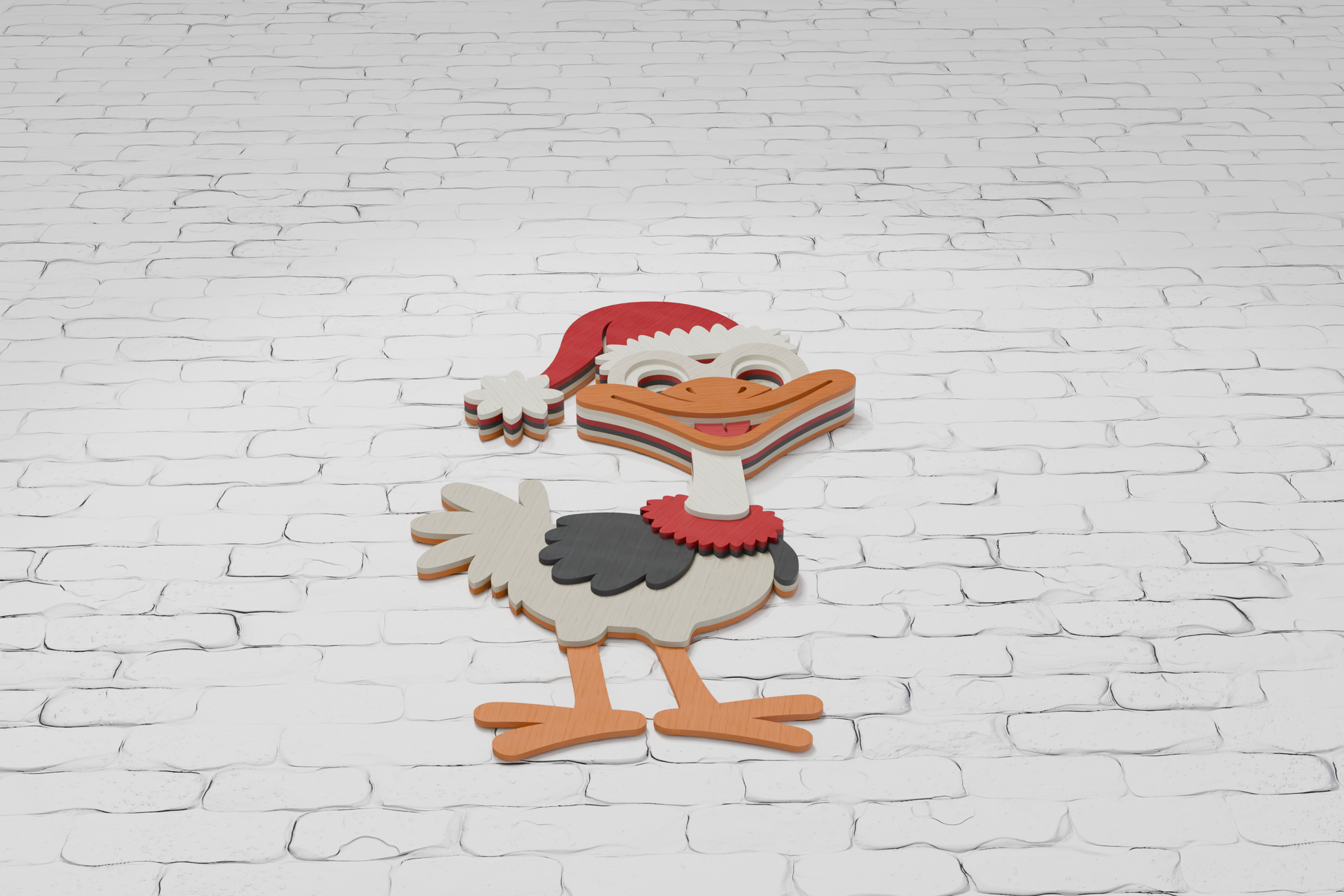 layered-christmas-ostrich-paper-craft-svg-for-kids-diy-project