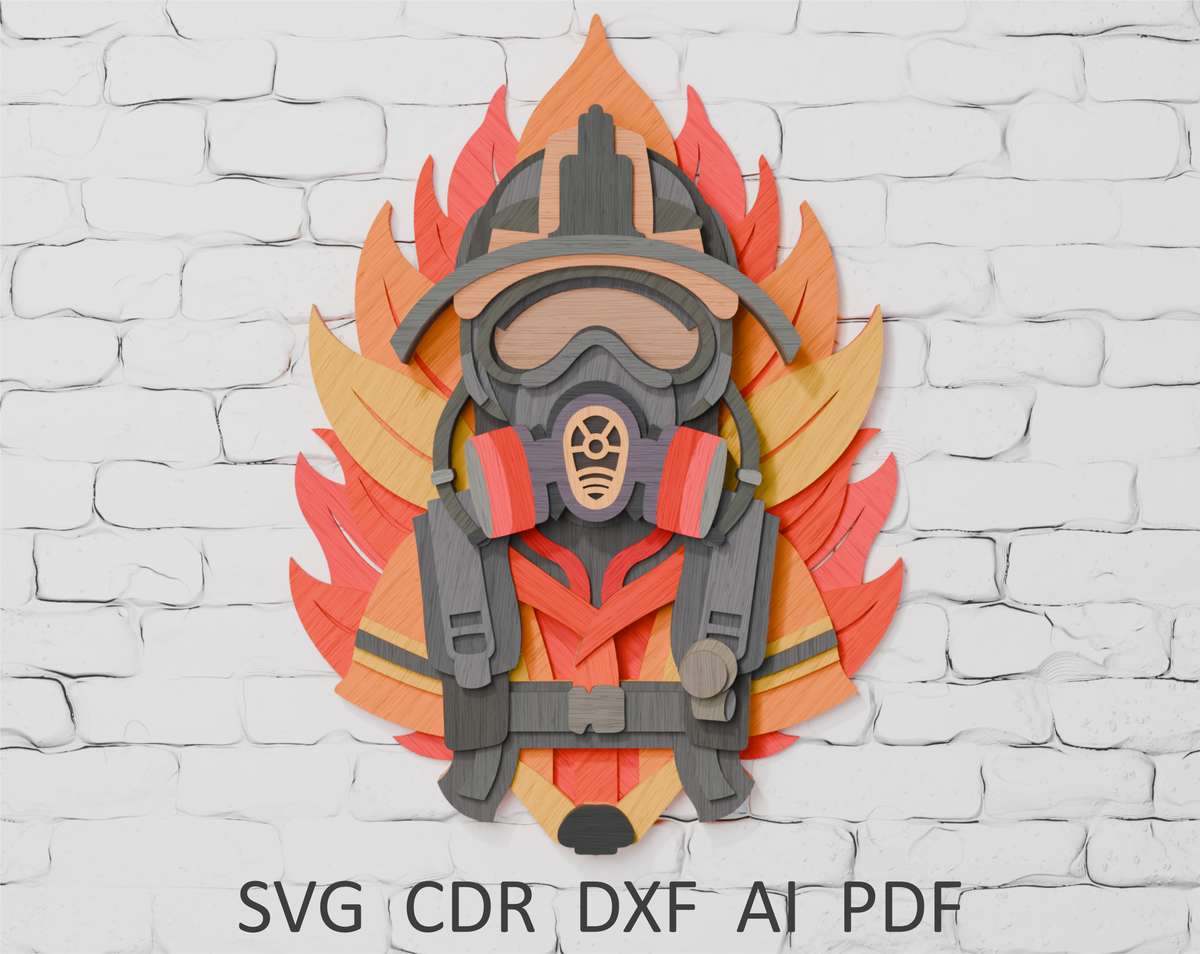 layered-firefighter-vector-file-for-xtool-laser-cutting