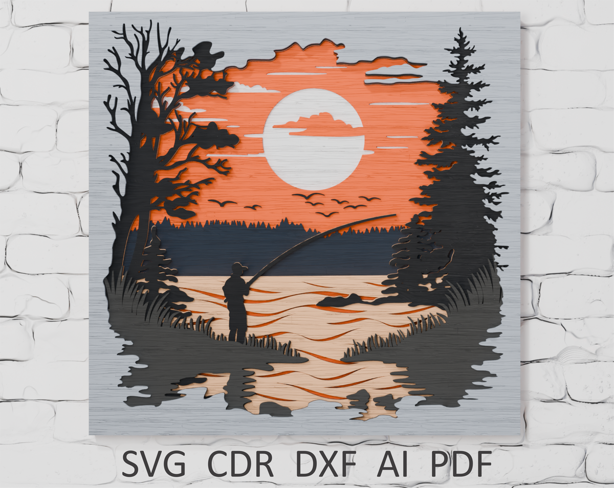 layered-fisherman-vector-file-for-xtool-laser-cutting