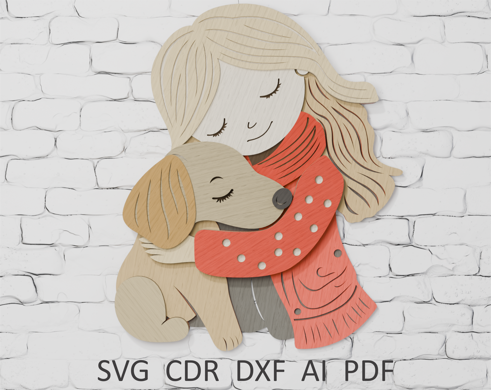 layered-girl-and-dog-vector-file-for-xtool-laser-cutting