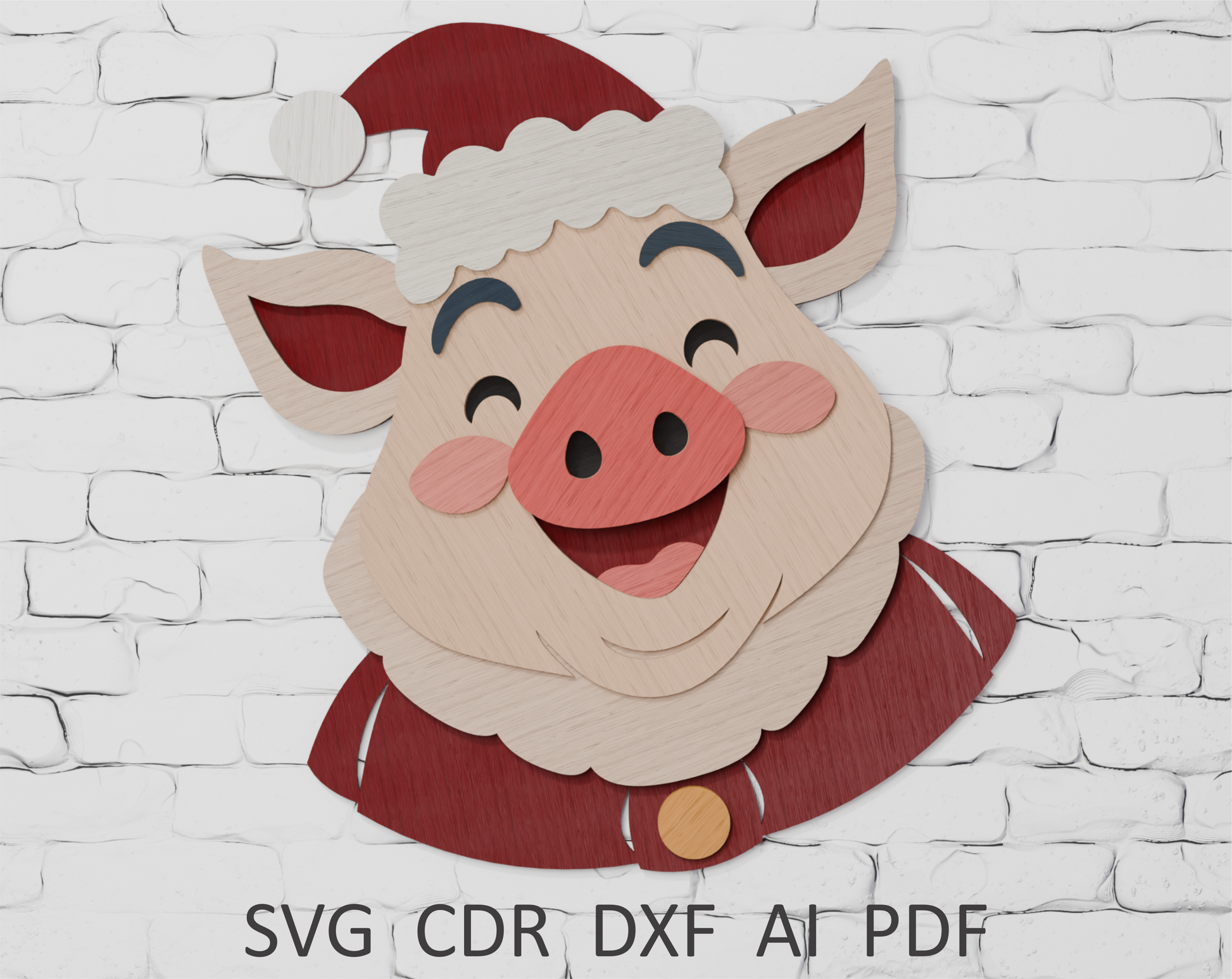layered-pig-santa-hat-vector-file-for-xtool-laser-cutting