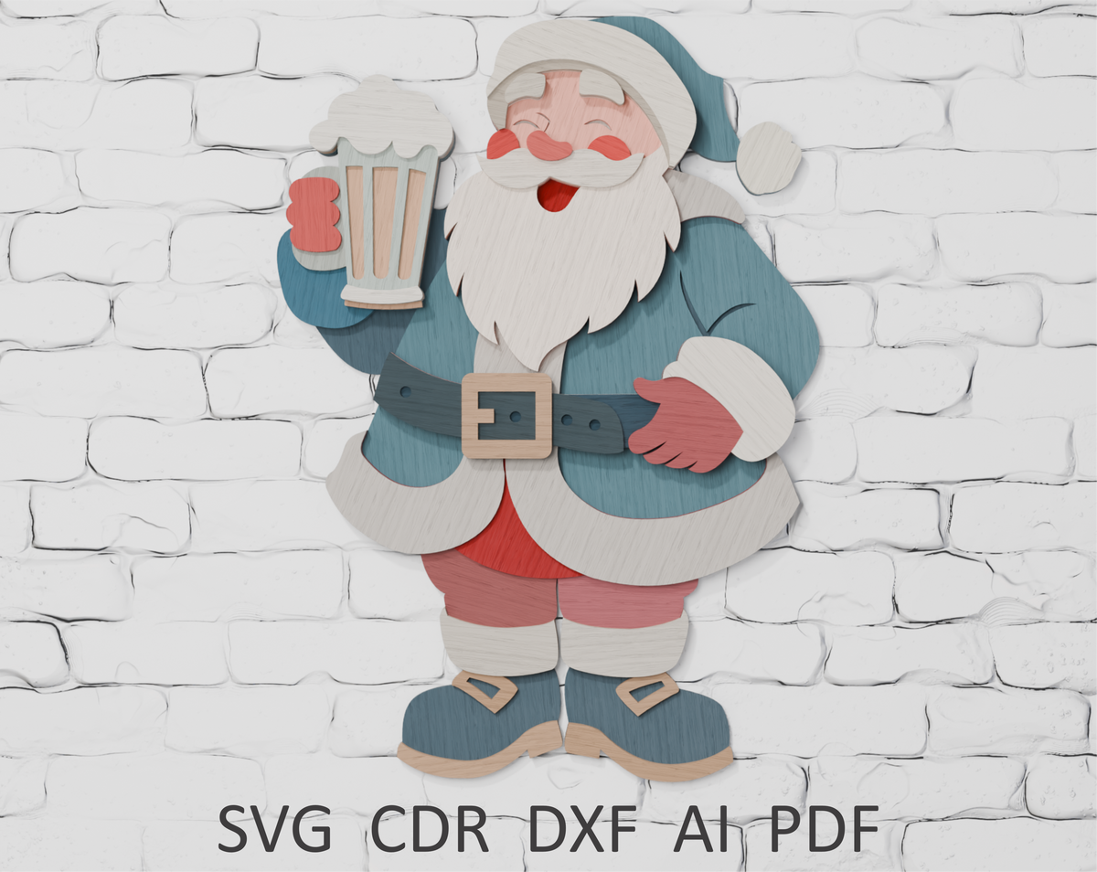 layered-santa-drinking-beer-vector-file-for-xtool-laser-cutting