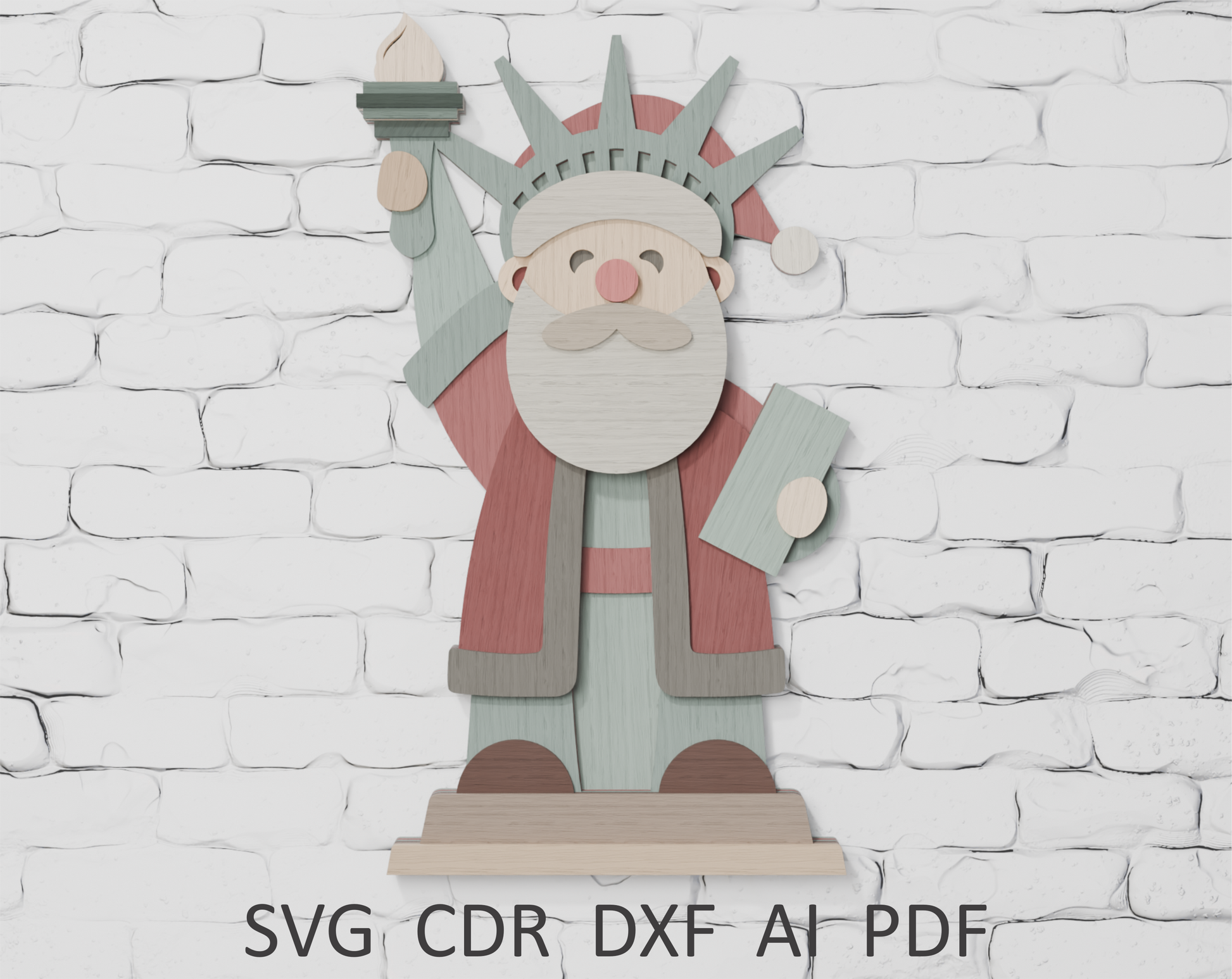 layered-santa-statue-of-liberty-vector-file-for-xtool-laser-cutting