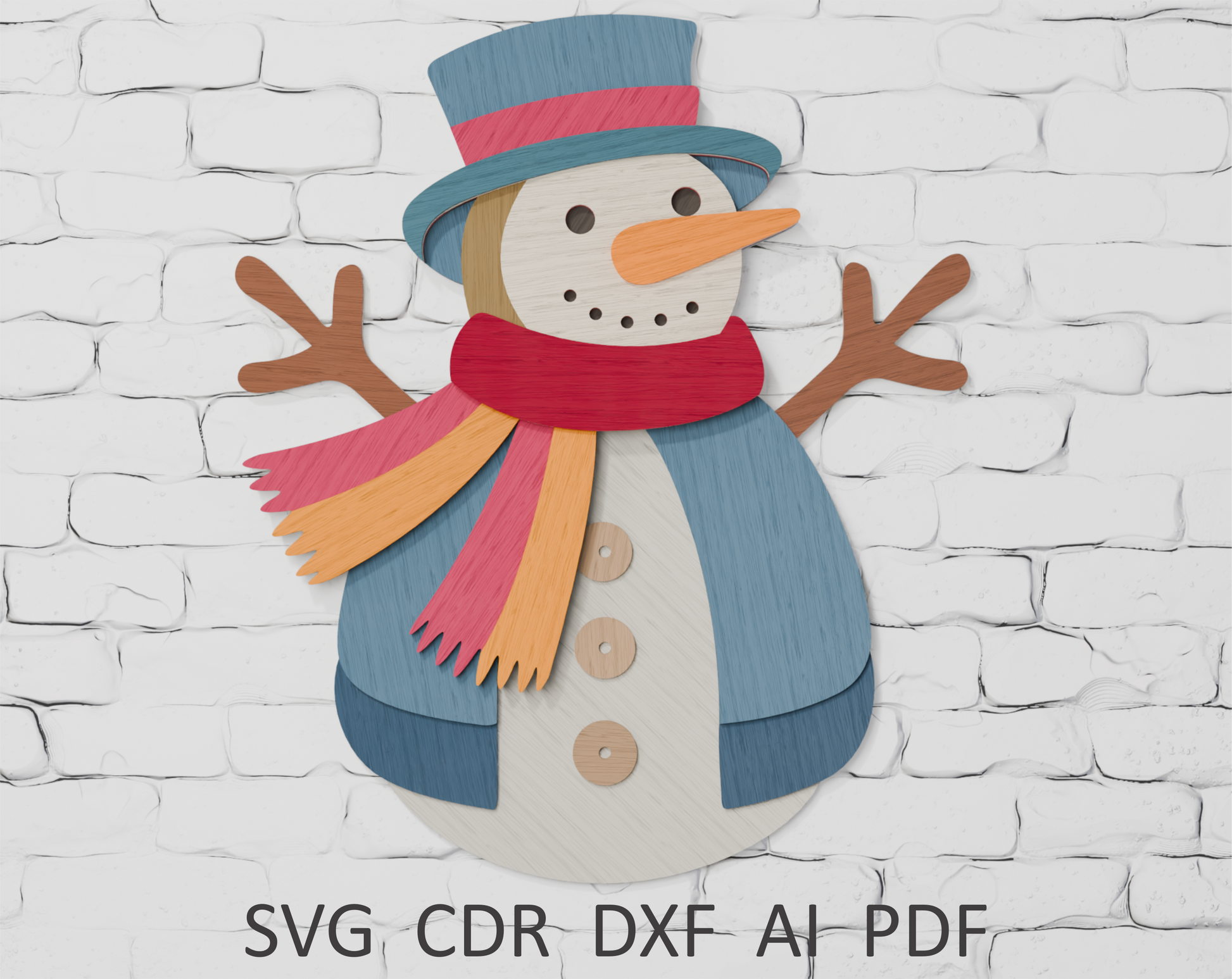 layered-snowman-vector-file-for-xtool-laser-cutting