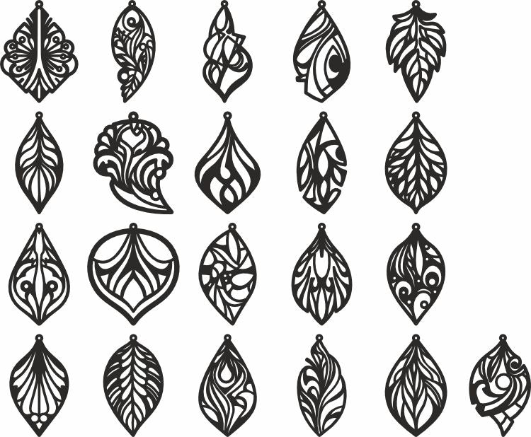 leaf vector earrings