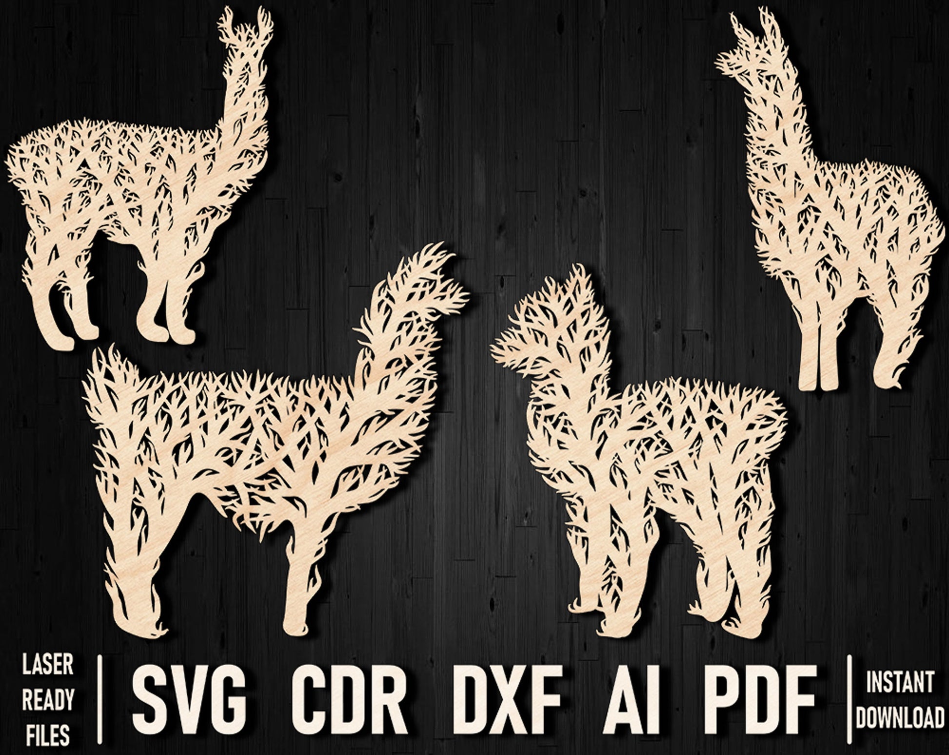 llama vector laser cut bundles