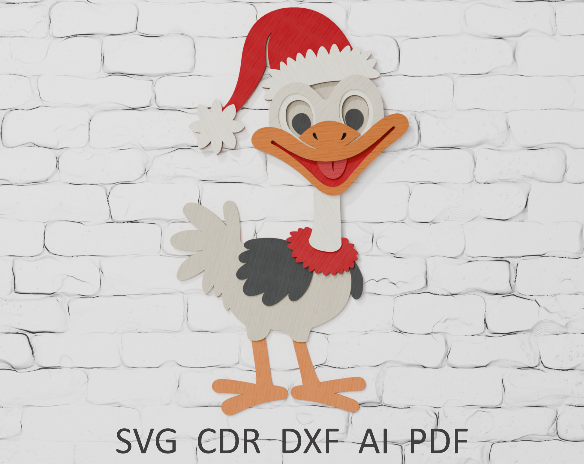 multilayer-christmas-ostrich-svg-cut-file-for-plywood
