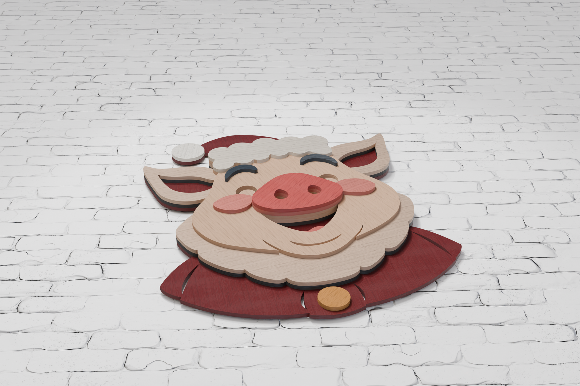 multilayer-pig-christmas-santa-hat-svg-cut-file-for-plywood