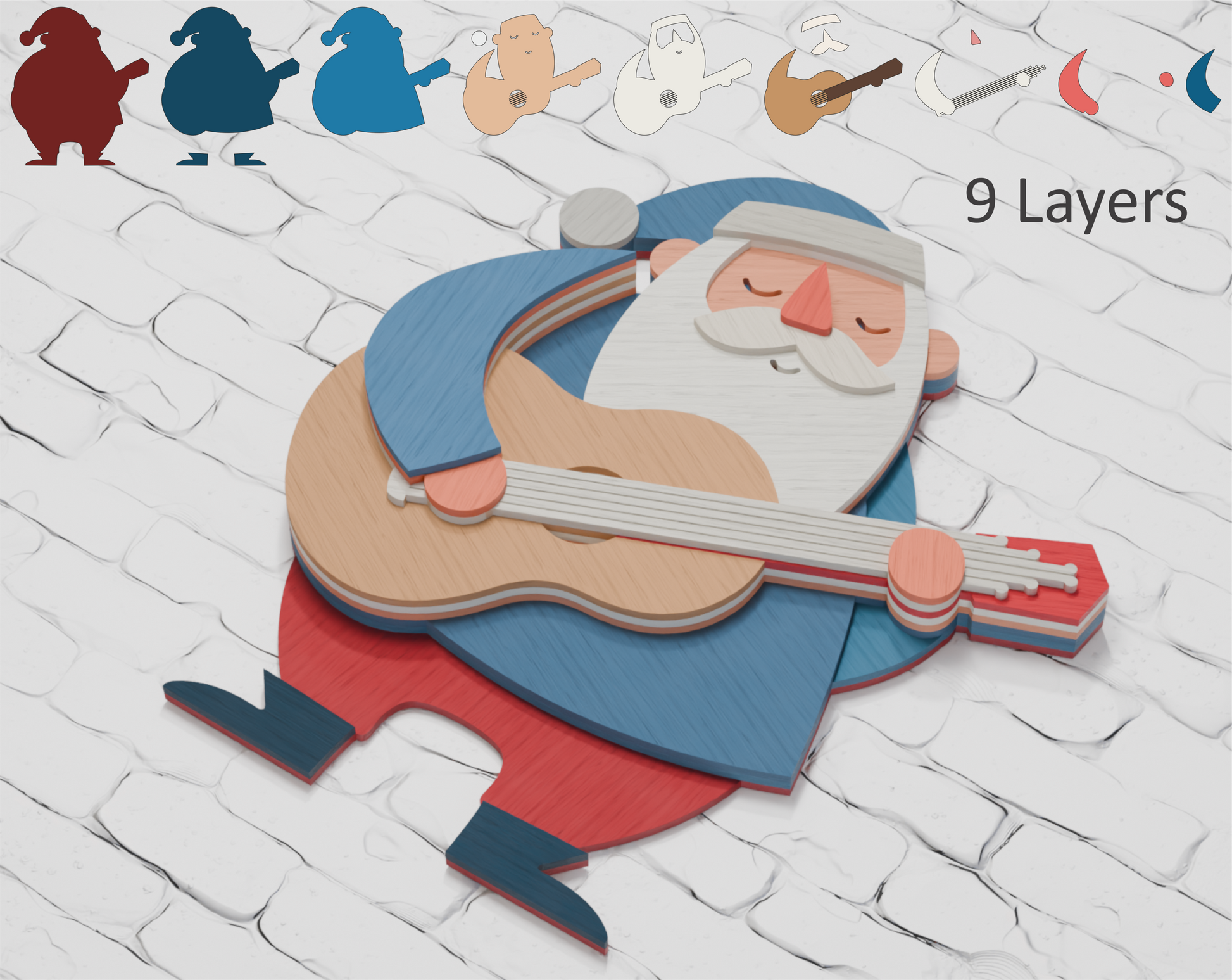 multilayer-santa-playing-guitar-svg-for-cricut-and-glowforge