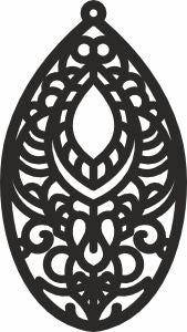 oval earring template