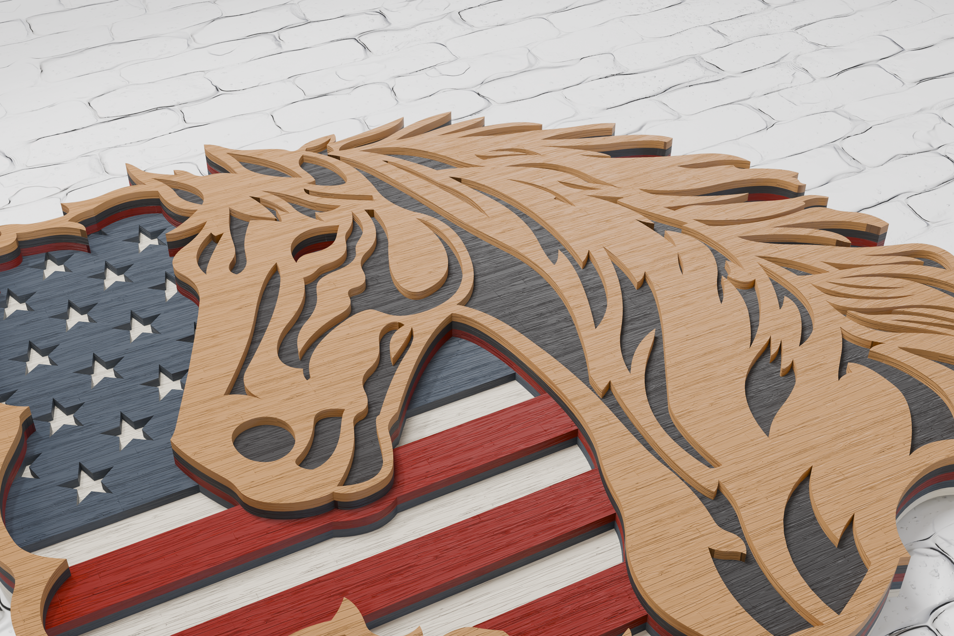 patriot horse laser art svg pdf ai cdr

