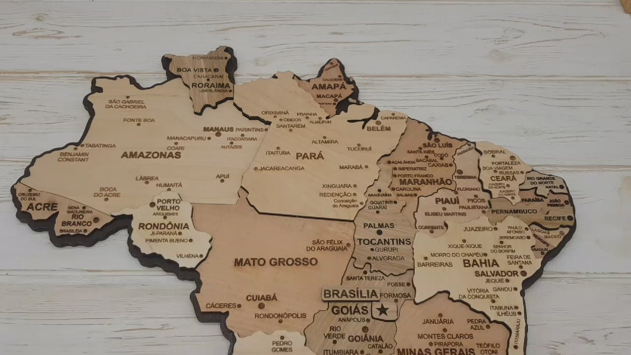 Brazil Wooden Map Video