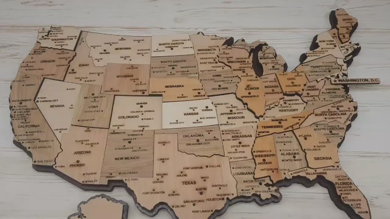 USA Map Video