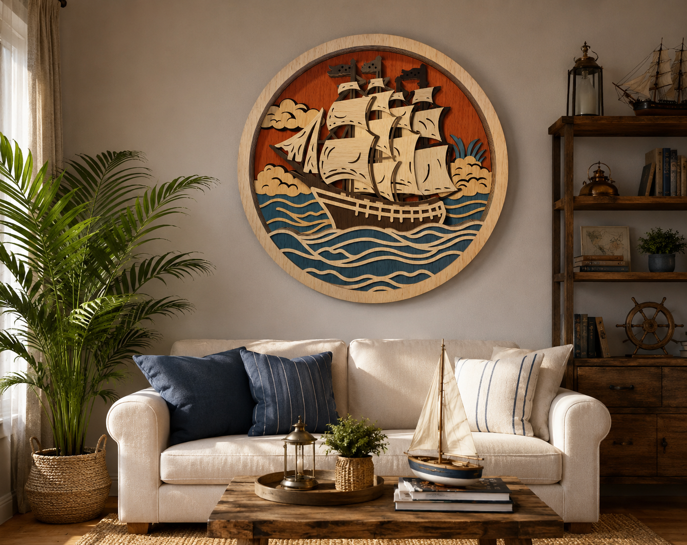 sailing-ship-3d-paper-shadow-box-template-svg-dxf