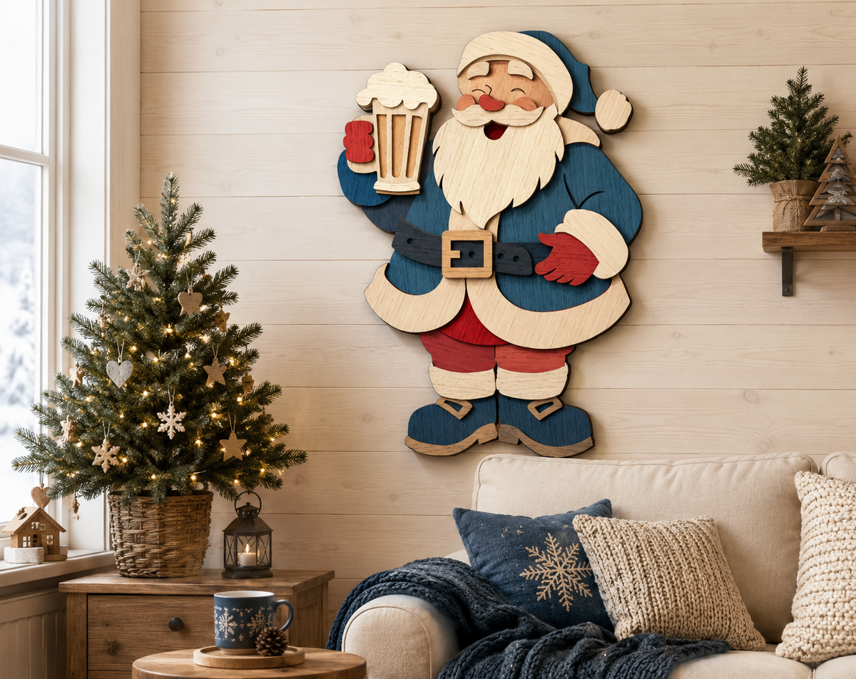 santa-drinking-beer-3d-paper-shadow-box-template-svg-dxf