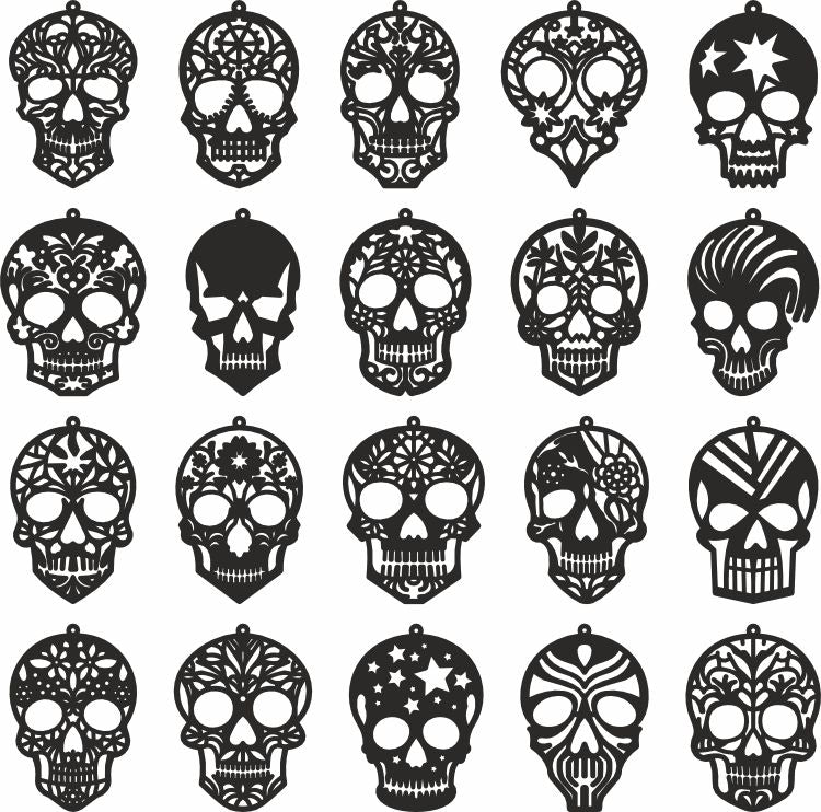 scull vector design ornament