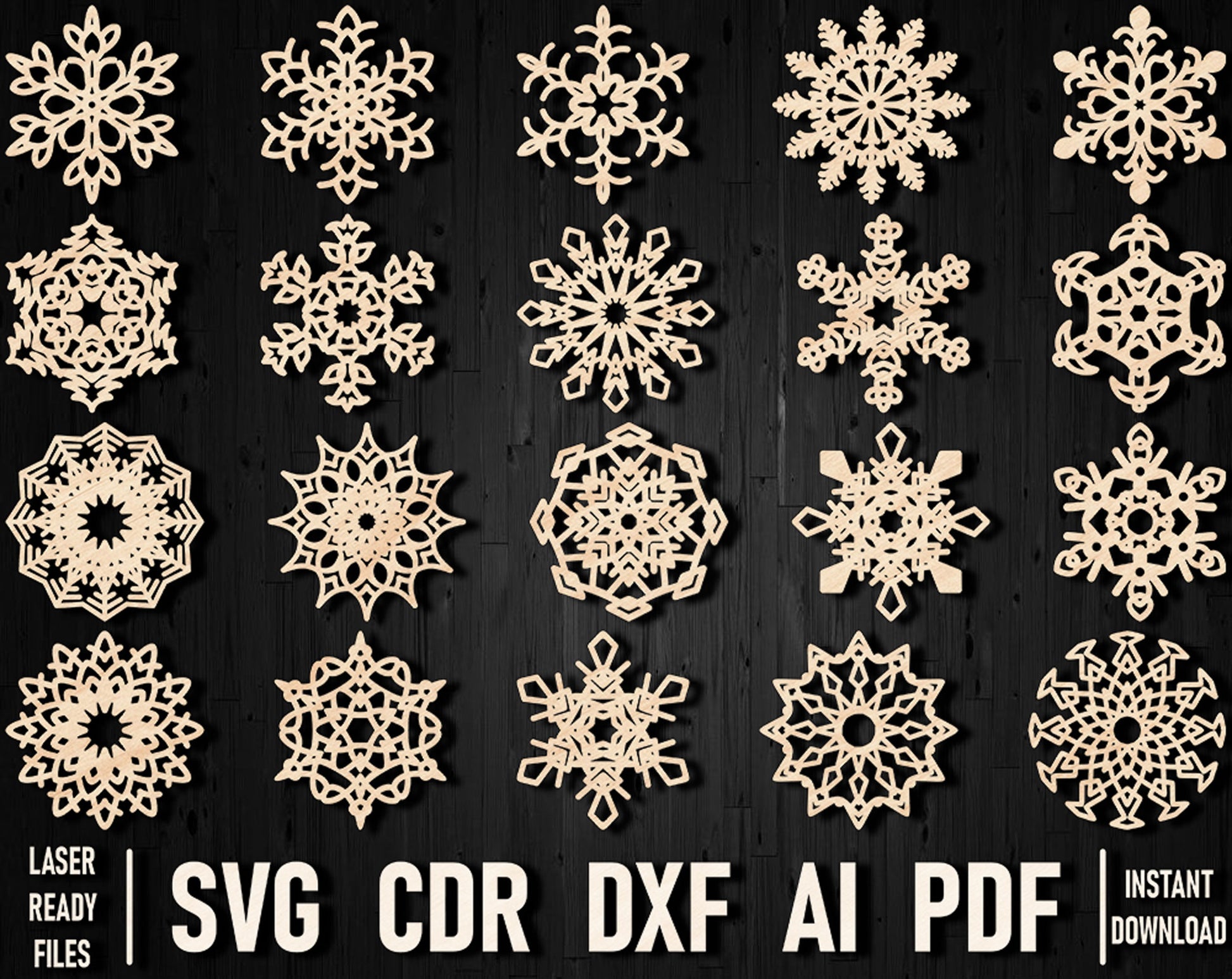 snowflake ornaments glowforge