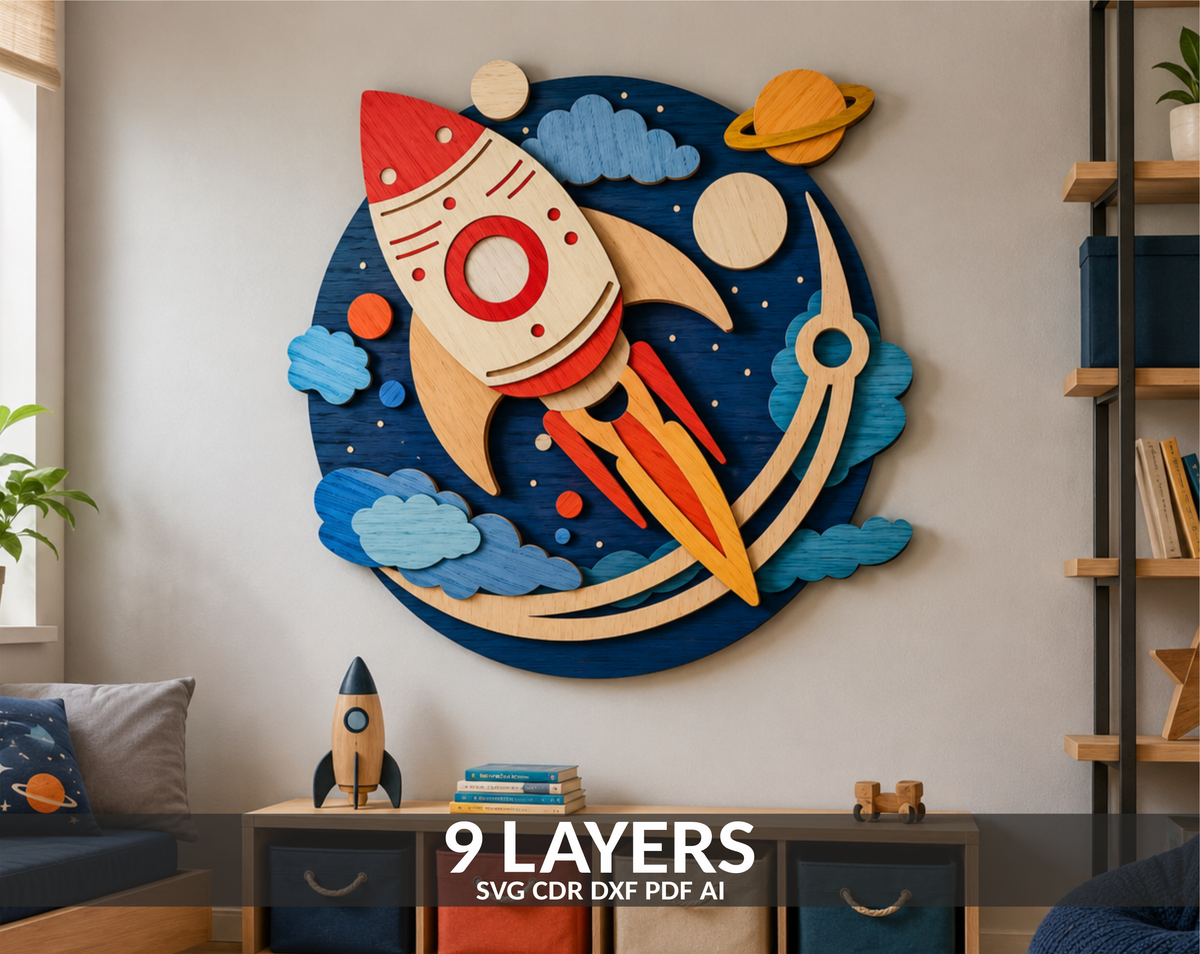 spaceship-3d-paper-shadow-box-template-svg-dxf