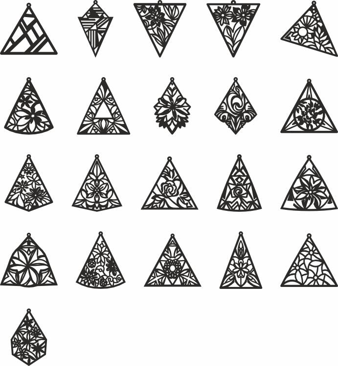 triangle vector design ornaments