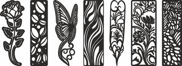 Butterfly & Rose Bookmark SVG Bundle: Laser Cut Files for Glowforge & Cricut – Floral & Wooden Designs