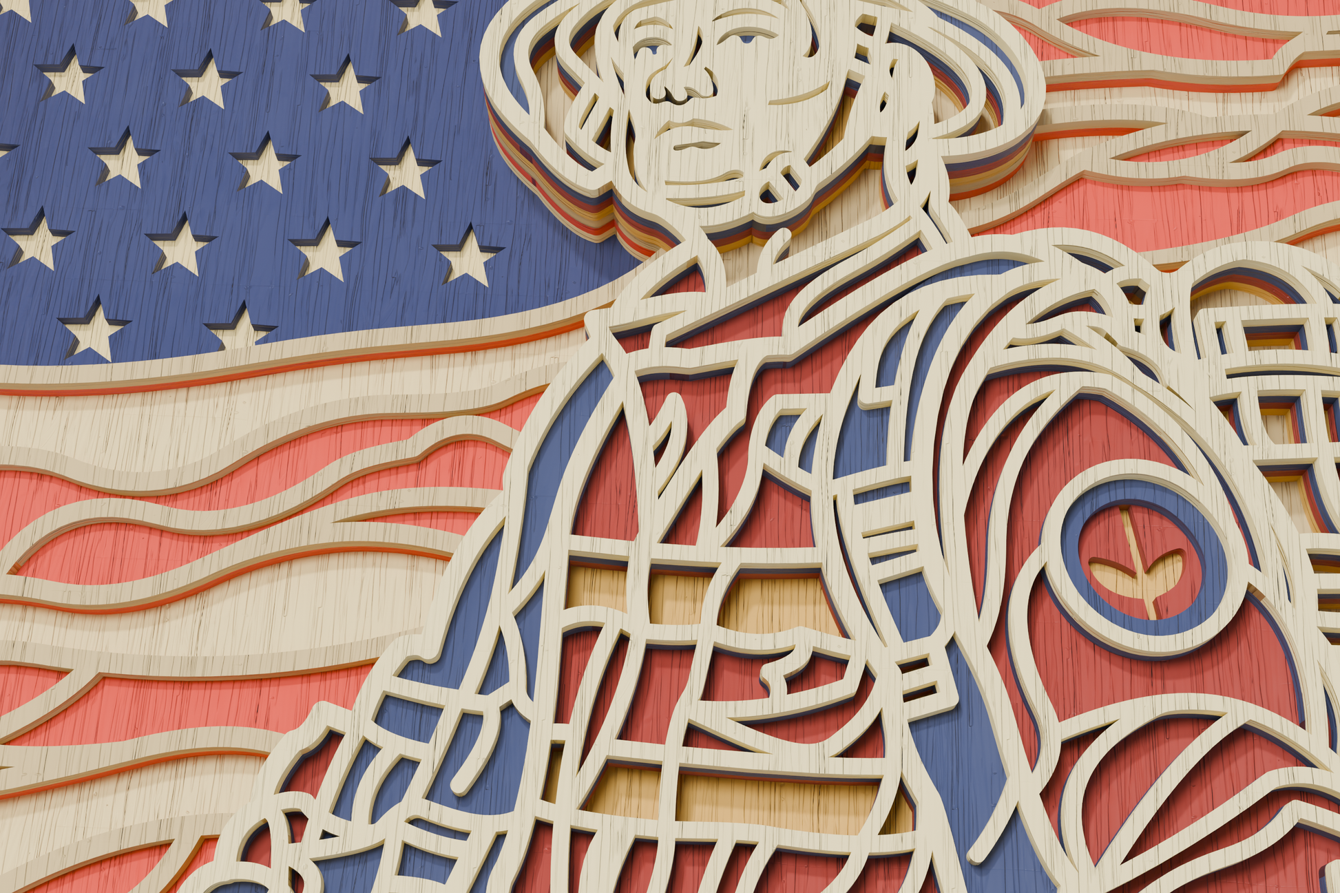 xTool-Laser-Cut-US-Flag-Firefighter-Multilayer