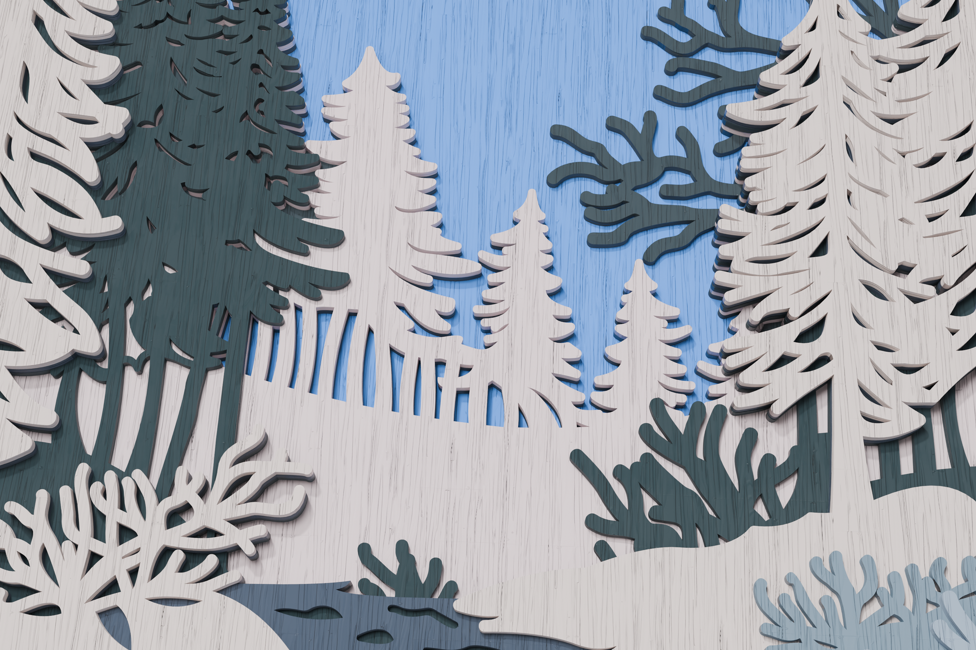 xTool-Laser-Cut-Winter-Forest-Multilayer