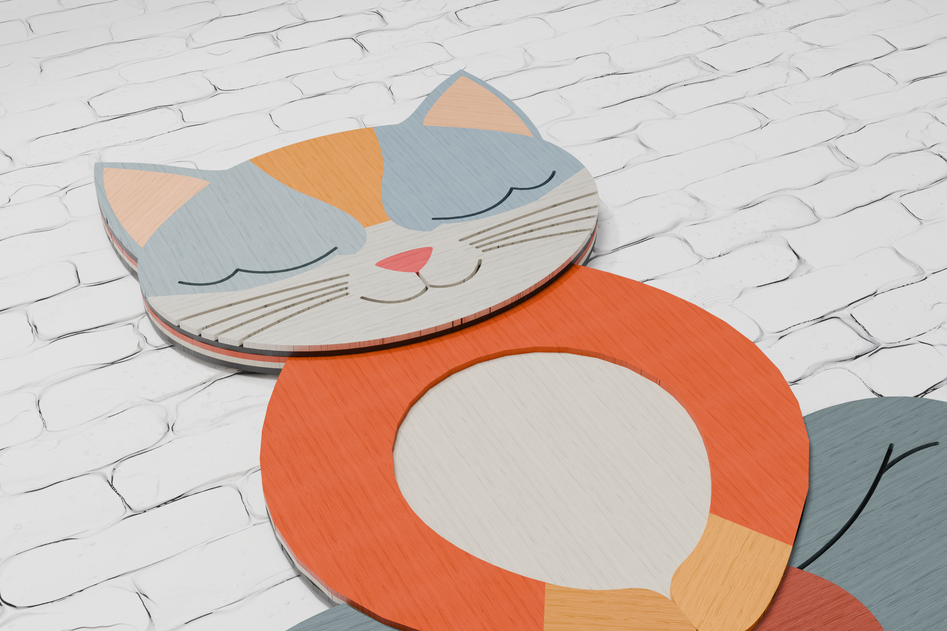 xTool-Laser-Cut-Yoga-Cat-Multilayer