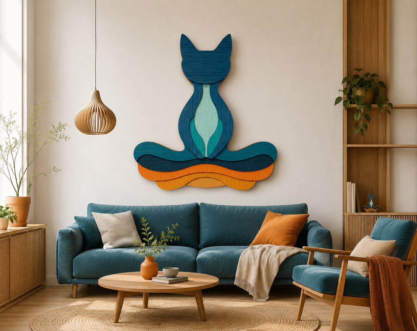 xTool Laser Cut Yoga Cat Design
