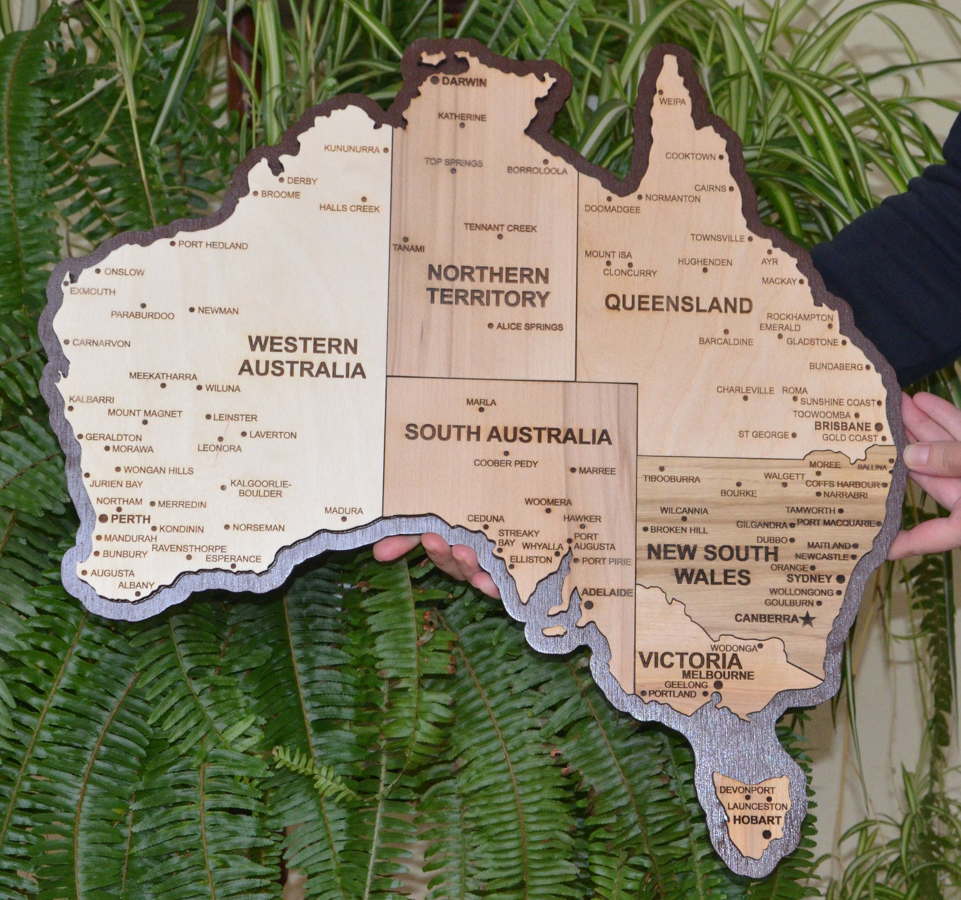 Australia Wooden Map