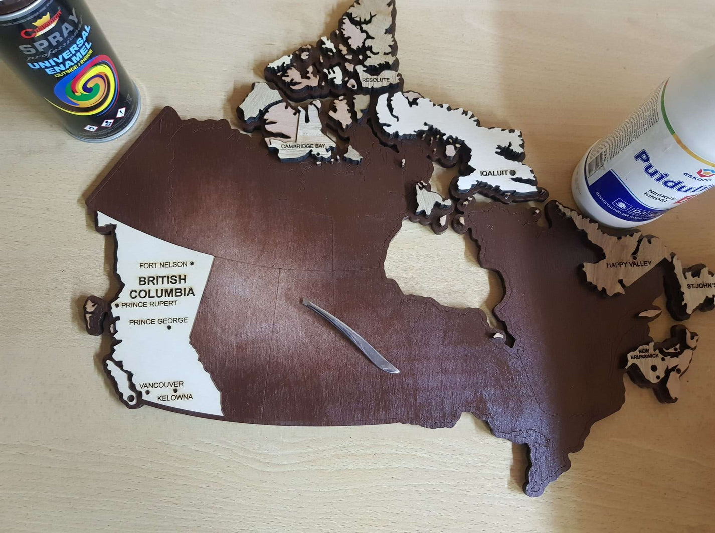 Canada Map Laser Cutting Svg File