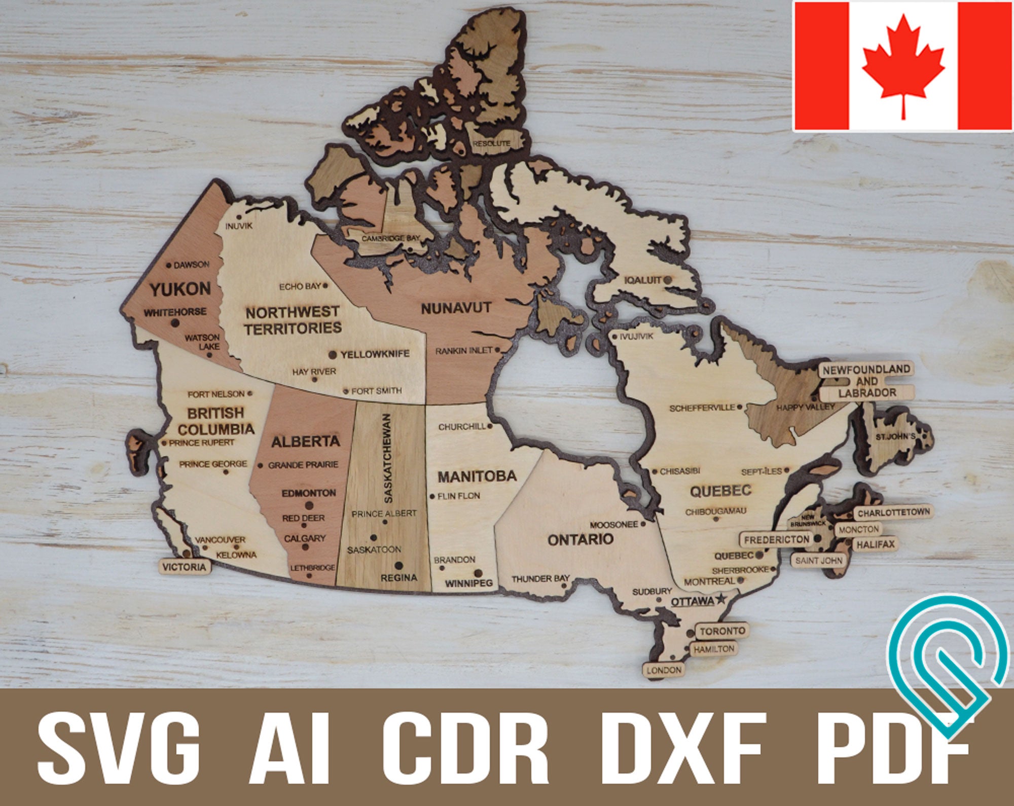 Canada Laser Map File