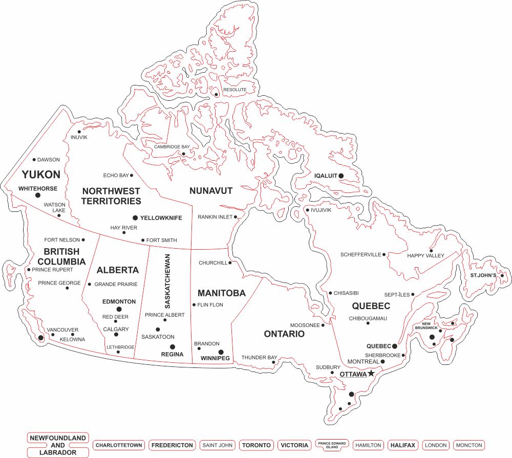 Canada Map Svg