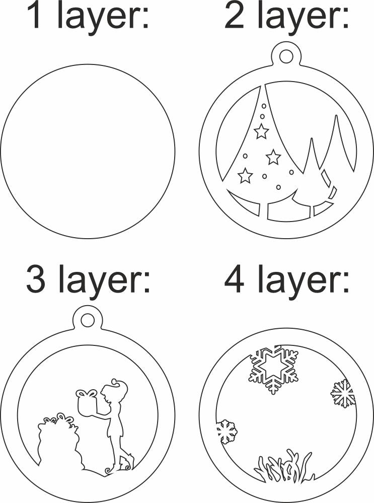 Elf svg ornaments