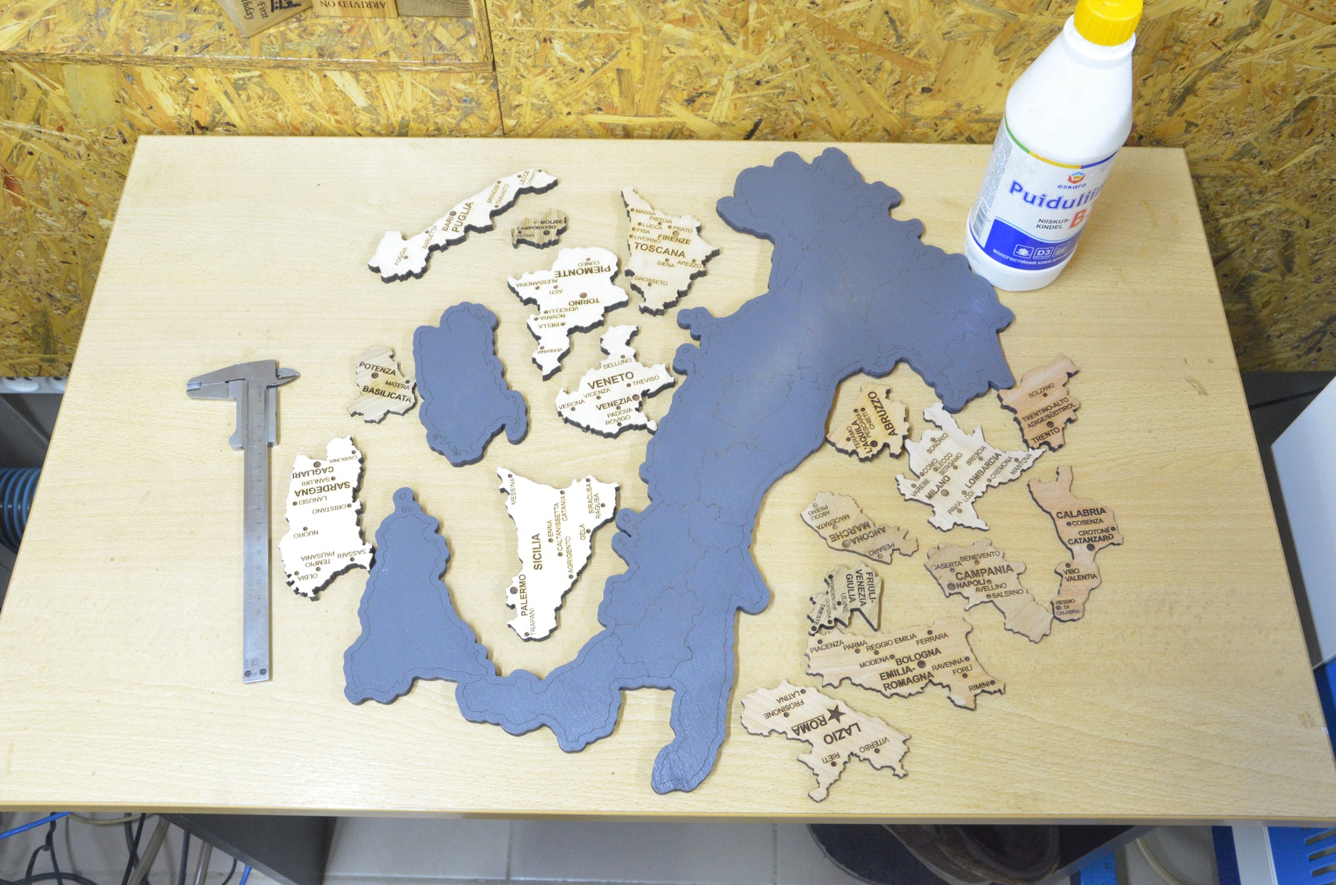 Italy Wooden Map Dxf