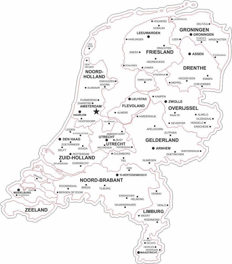 Netherlands Cdr Laser Map