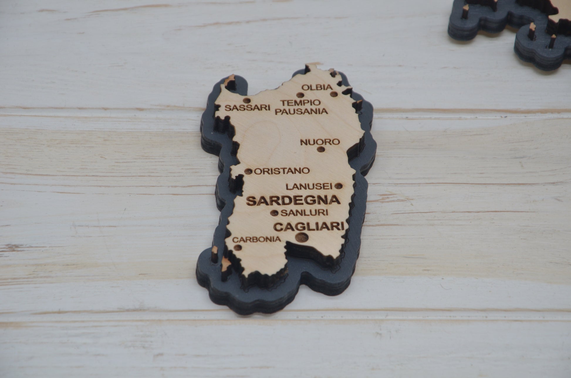 Sardinia Wooden Map Svg