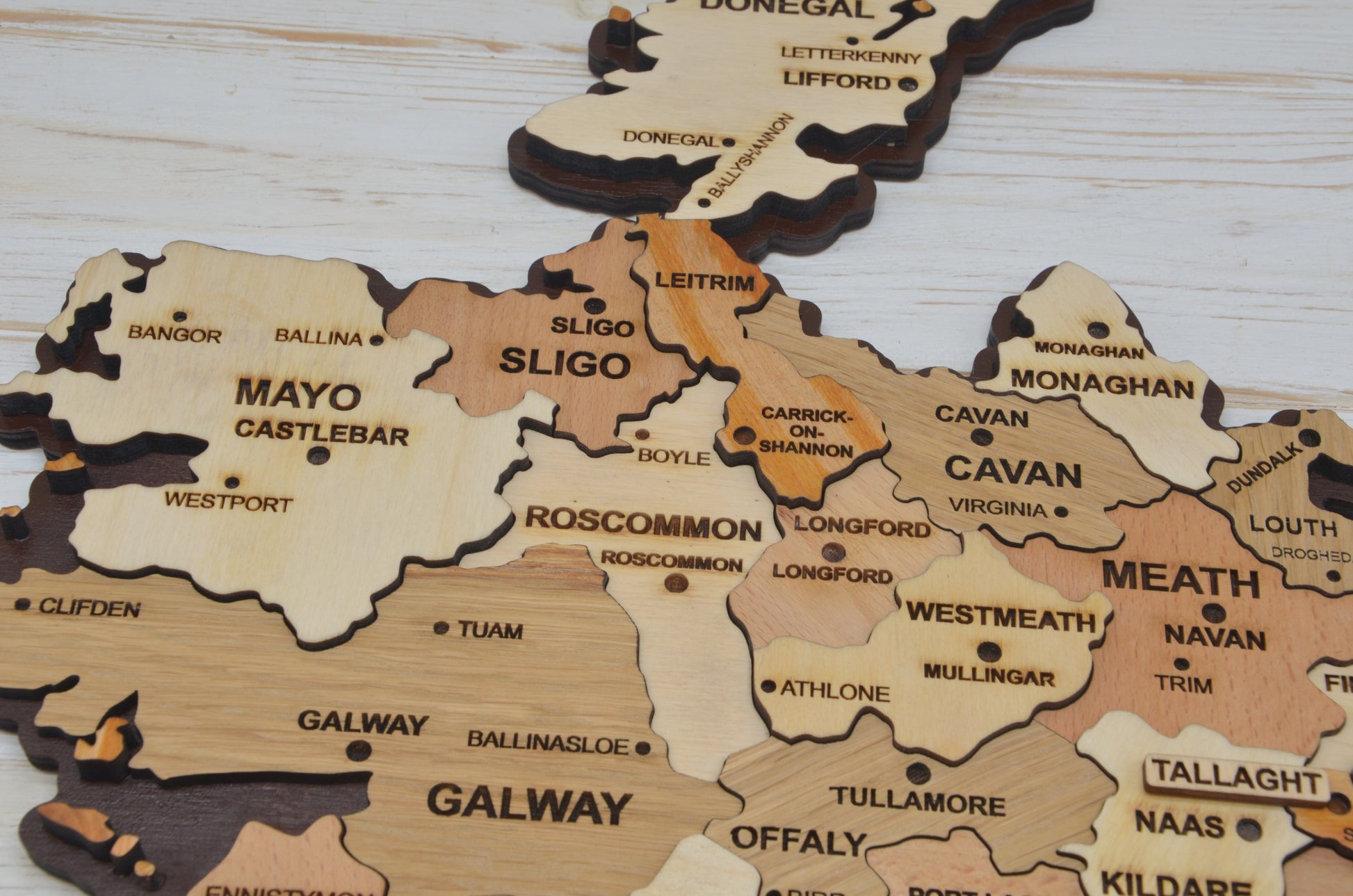 Ulster Scots Wooden Map