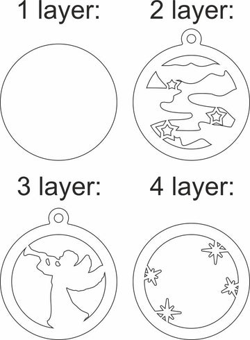 Merry Christmas Ball 3d Laser Cutting Svg File