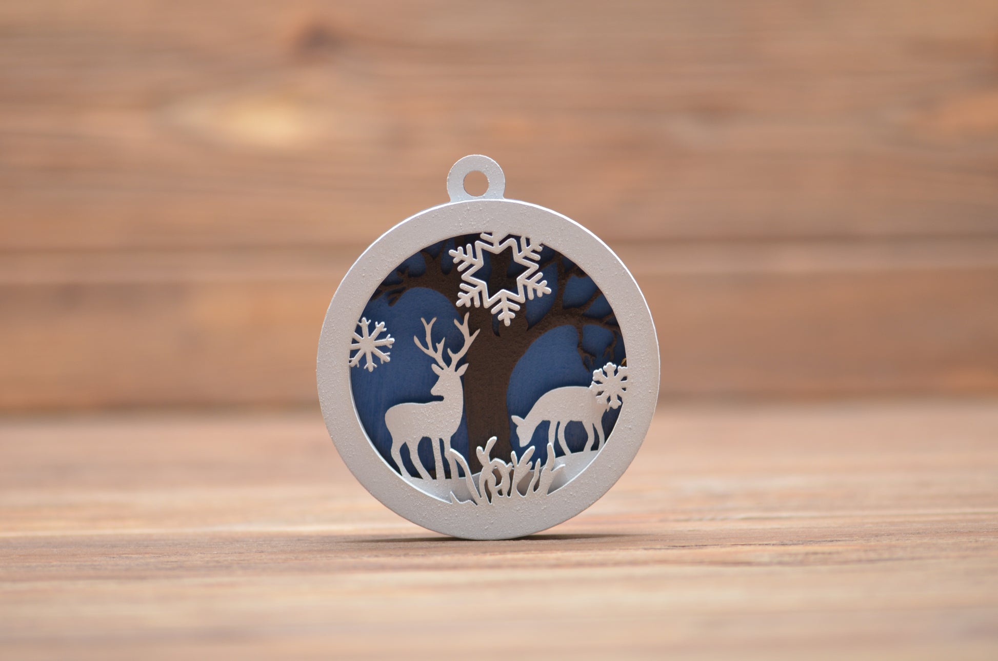 deer in the snowy forest svg design