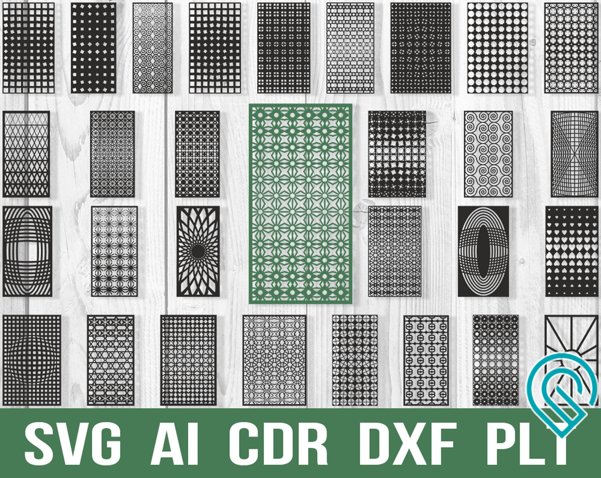 geometric door panel svg files