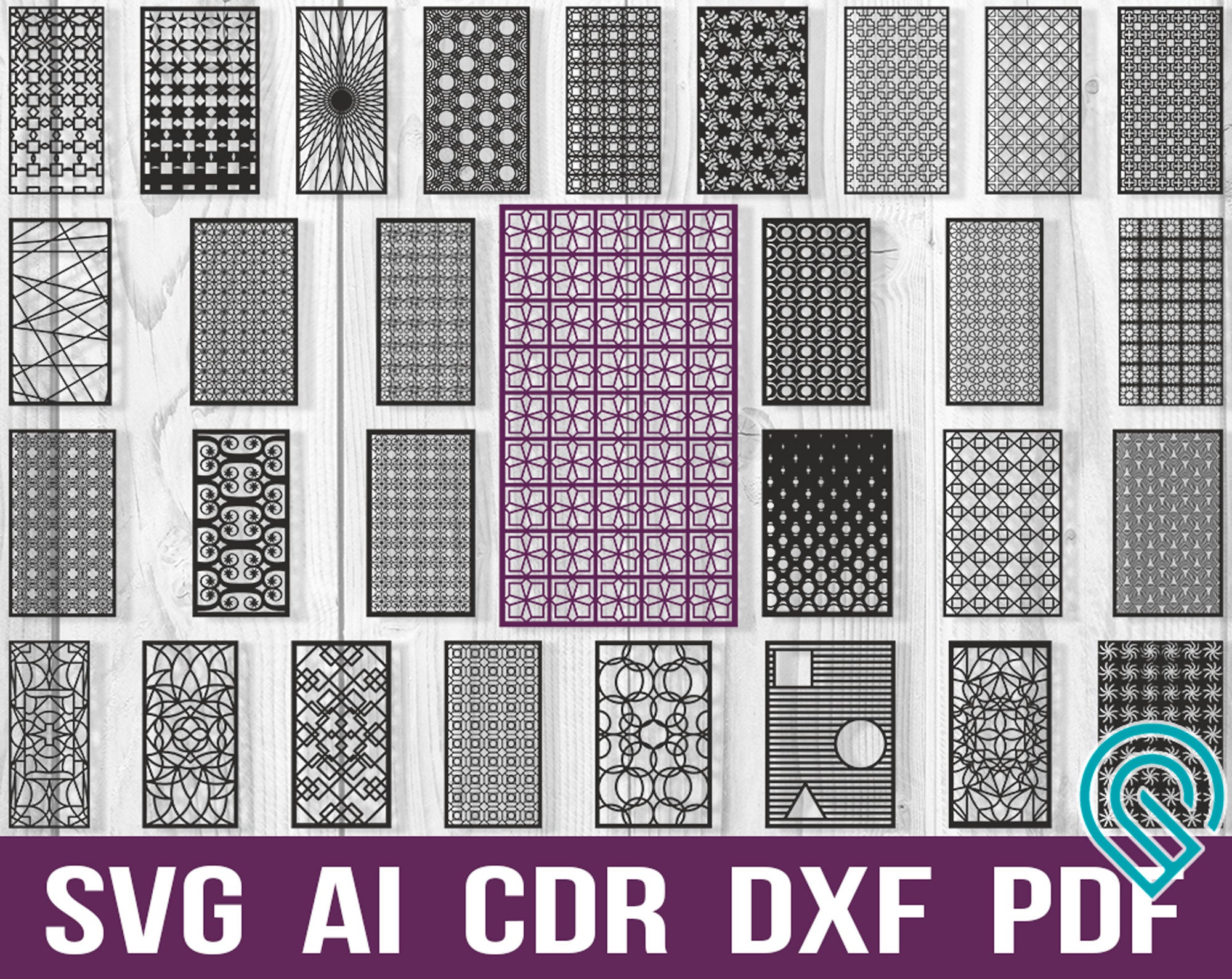 Dxf File Rounds Panel Decorative Dxf Panels For Laser Cutting