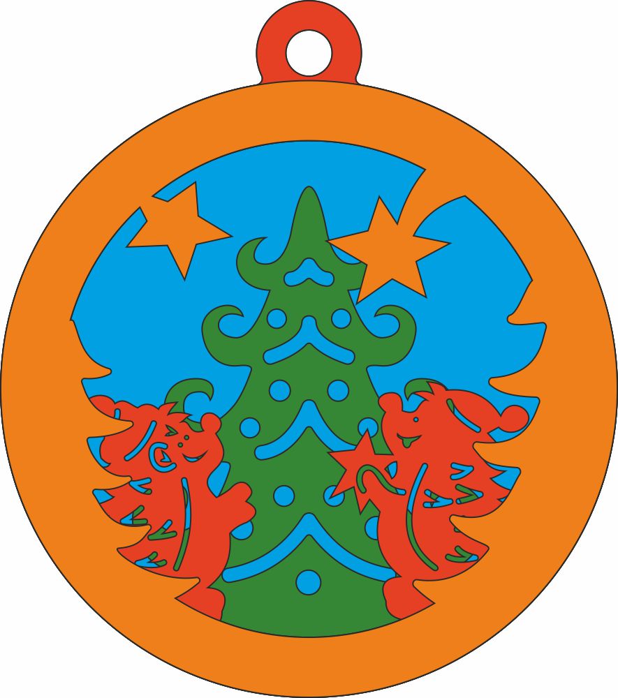 hedgehogs christmas decoration