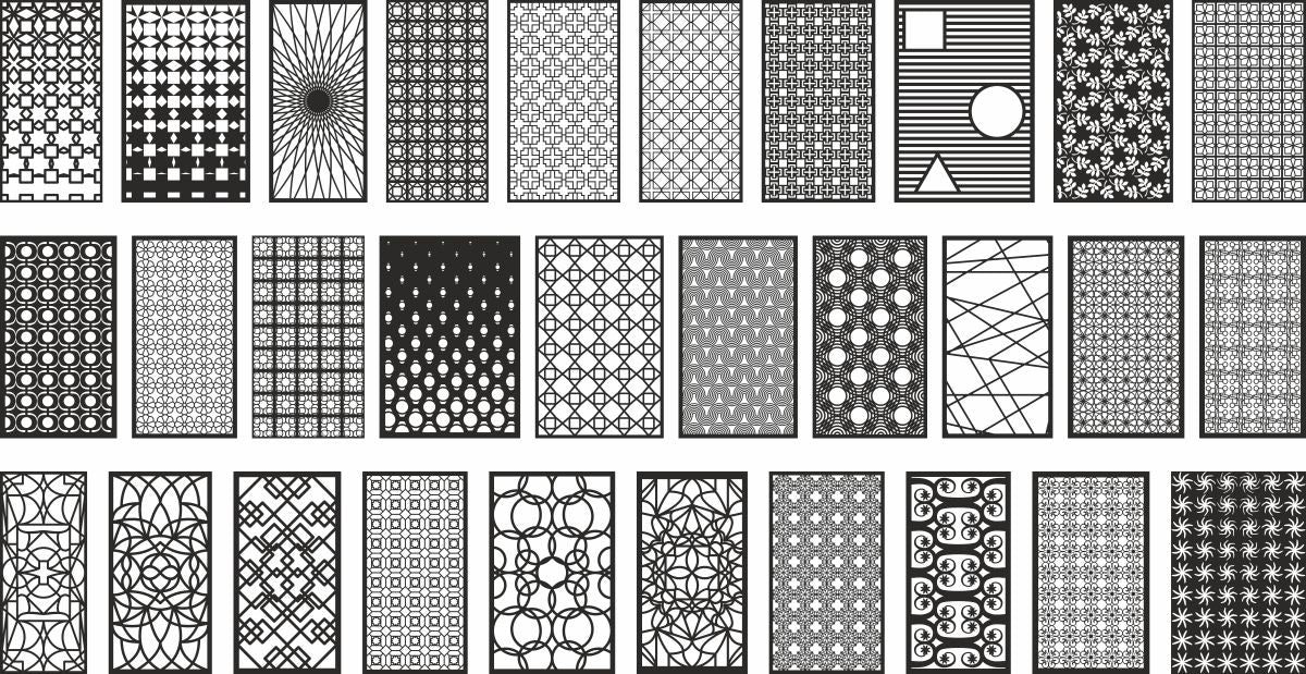 Dxf File Rounds Panel Decorative Dxf Panels For Laser Cutting