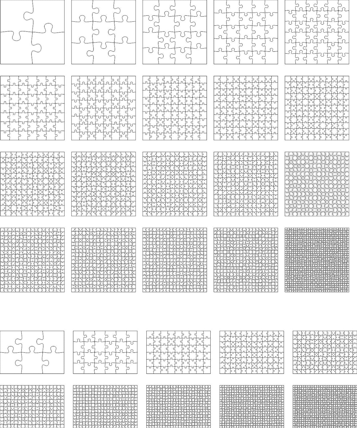 Puzzle Cut Pattern Jigsaw Puzzles Svg File For Cricut And Laser Cutting